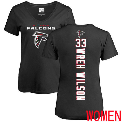 Atlanta Falcons Black Women Blidi Wreh-Wilson Backer NFL Football #33 T Shirt